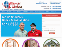Tablet Screenshot of oregondiscountwindows.com